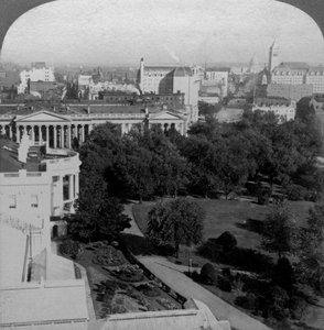 Het Witte Huis en het Schatkistgebouw, Washington DC, VS door Underwood and Underwood