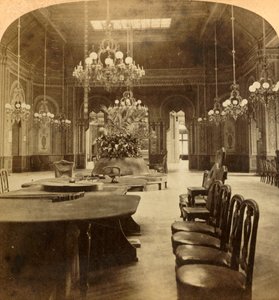 De beroemde Roulette Salon, Casino, Monte Carlo, Monaco, 1897 door Underwood and Underwood