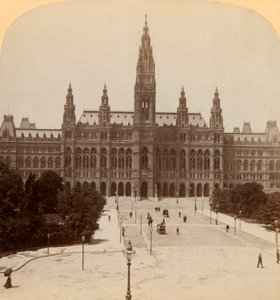 Het grote stadhuis, Wenen, Oostenrijk Toren 320 ft. hoog