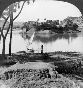 Het eiland Philae, Egypte, 1905 door Underwood and Underwood