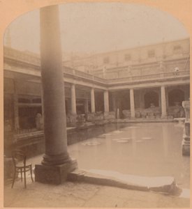 Het oude Romeinse Bad, Bath, Engeland, 1900 door Underwood and Underwood