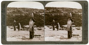Het dorp Imwas Emmaus, Palestina, 1900 door Underwood and Underwood