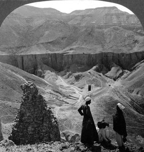 Vallei der koningen graven in Thebe, Egypte, 1905
