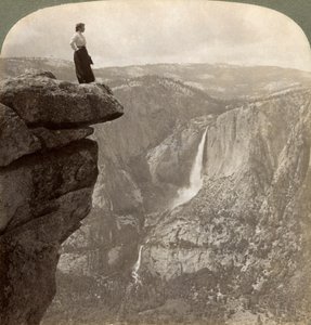 Uitzicht vanaf Glacier Point, Yosemite Valley, Californië, VS, 1902