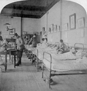 Afdeling in Algemeen Ziekenhuis nr. 10, voorheen Greys College, Bloemfontein, Zuid-Afrika, 1901