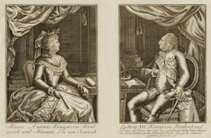 Maria Antonie en Louis XVI door Unidentified