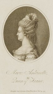 Marie Antoinette, overleden koningin van Frankrijk door Unidentified