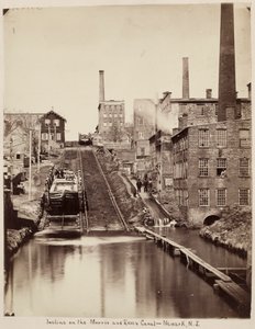 Helling op het Morris en Essex Kanaal, Newark, New Jersey, ca. 1870 door Unidentified Photographer.
