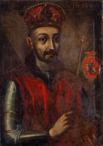 Schilderij, toont de groothertog van Litouwen en koning van Polen Jogaila door Unidentified painter label QS
