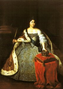 Portret van Catharina I van Rusland door Unidentified painter label QS