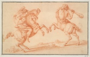 Centaur en Amazone door Unknown