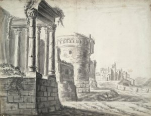 Klassieke ruïnes en andere gebouwen door Unknown