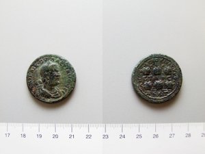 Munt van Valerianus, keizer van Rome; Gallienus, keizer van Rome uit Anazarbus