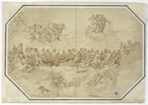 Feest van de Goden: Plafondontwerp door Unknown