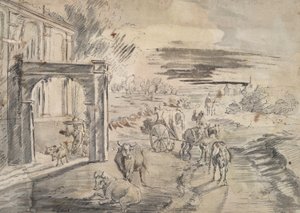 Landschap door Unknown