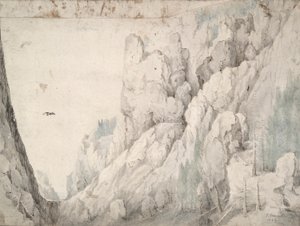 Bergachtig landschap door Unknown
