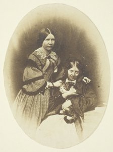 Mevrouw Craik met kat door Unknown