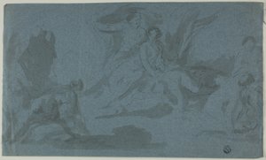Mythologische Scène met Badende Vrouw door Unknown