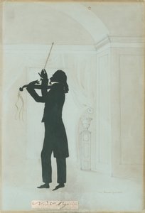 Niccolo Paganini - silhouet door Unknown
