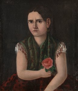 Portret van een vrouw door Unknown