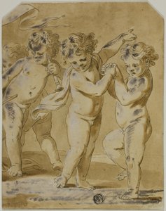 Putti Bacchanaal door Unknown