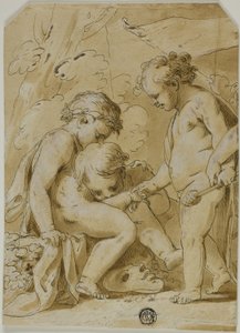 Putti Bacchanaal door Unknown