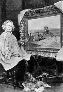 Rosa Bonheur (1822-1899) Franse Dieren Schilder Hier Voor een van Haar Canvas die Leeuwen Voorstelt ca. 1875 door Unknown