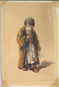 Russische of Turkse Man die een Pijp Rookt