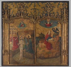 De doop van Christus en Sint Jan door Unknown