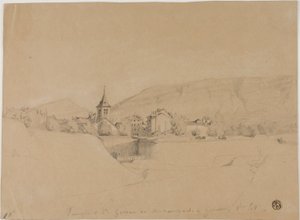 De kerk van Saint-Gervais gezien vanaf de wallen in Genève