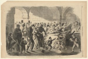 De uitgehongerde mensen van New Orleans gevoed door de Amerikaanse militaire autoriteiten, uit Harper door Unknown