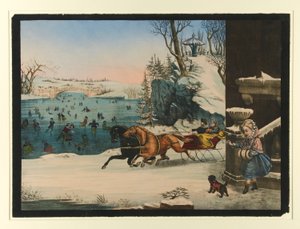 Zonder titel (Winterscène) door Unknown