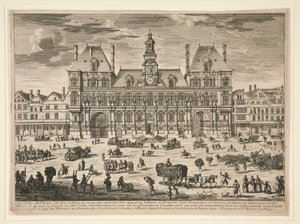 Zicht op het Stadhuis, Parijs