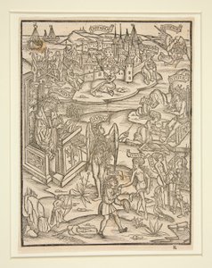Houtsnede uit de Strasbourg Virgil, 1502 door Unknown