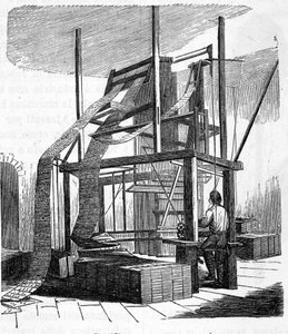 1801 Jacquard weefgetouw. Gravure uit de 19e eeuw. door Unknown artist