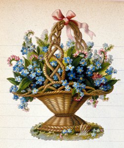 Een mand met bloemen