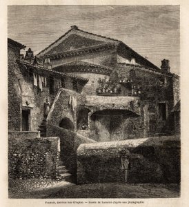 Een riool achter de kapel van San Crispino