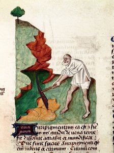 Een goudzoeker. Pagina uit het manuscript 