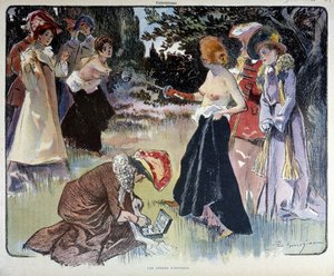 Een kwestie van eer: duel van vrouwen met het zwaard door Unknown artist