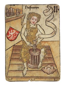 Een pottenbakker. Het Hofaemterspiel van kasteel Ambras door Unknown artist