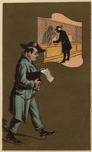 Een belastinginspecteur, anonieme chromolithografie, eind 19e eeuw. door Unknown artist