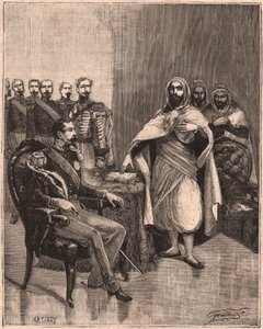 Abd El Kader en Napoleon III door Unknown