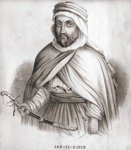 Abd el Kader (1807 - 1883), Arabische emir van Algerije door Unknown artist