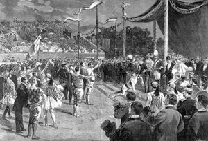 Over de Olympische Spelen: de marathonloper - in "Le Journal Illustré", 26/04/1896 door Unknown artist