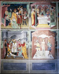 Aanbidding der wijzen, besnijdenis, bespotting, geseling, Leven van Christus (15e eeuw) door Unknown artist