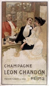Reclameposter voor Léon Chandon champagne, eind 19e eeuw