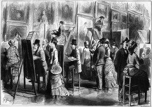 Amateurschilders in het Louvre