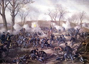 Amerikaanse Burgeroorlog (1861 - 1865): Eerste Slag bij Fort Donelson (Tennessee) 16 februari