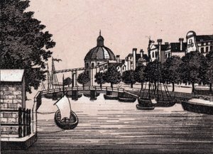 Amsterdam, Nederland: uitzicht op de Singelgracht. in 