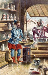 Een apotheker aan het begin van de 17e eeuw. door Unknown artist
